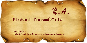 Michael Annamária névjegykártya